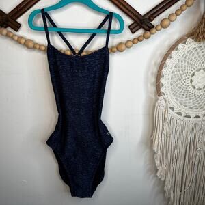 TYR Blue Black Heather One Piece Swimsuit